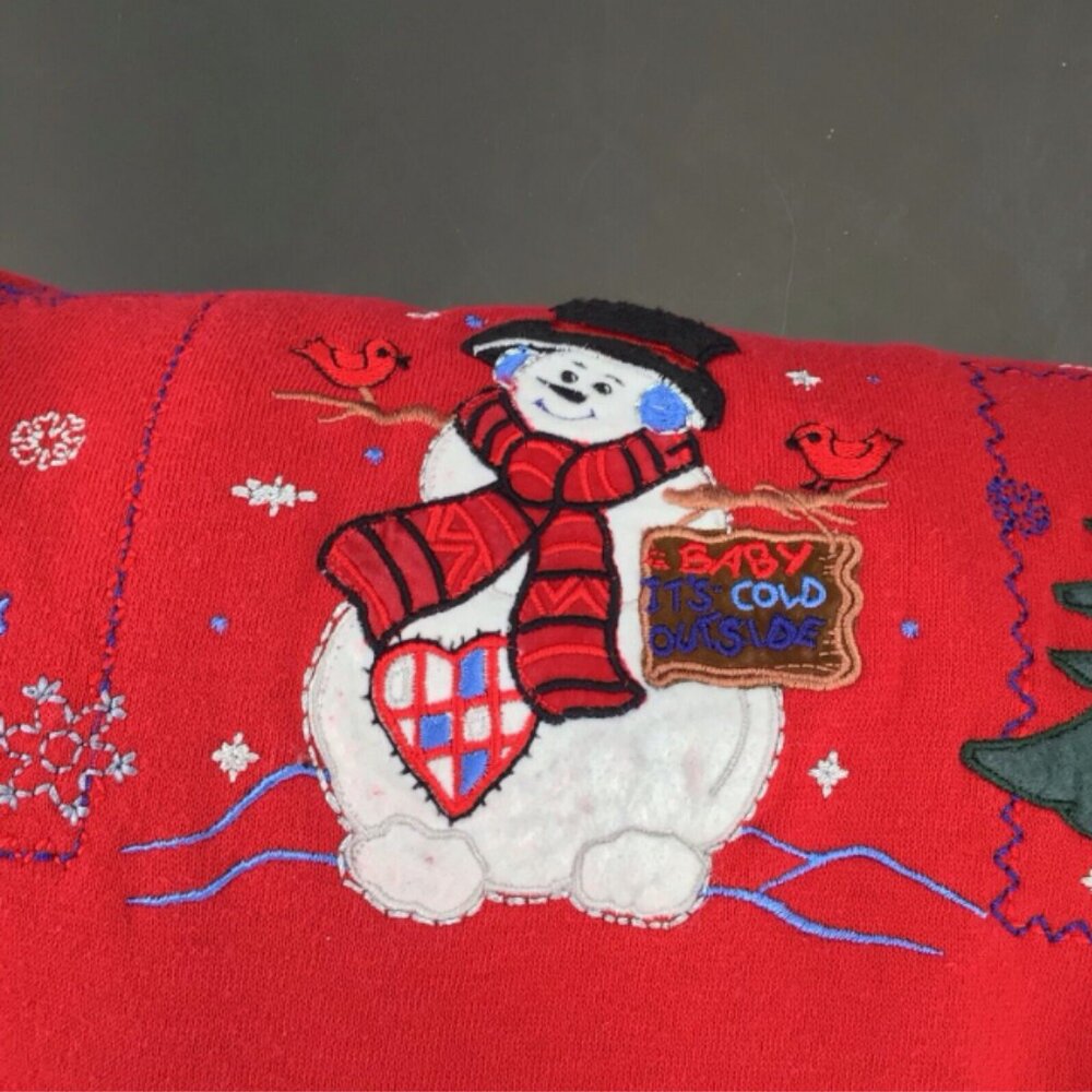 Vintage Sarah Bentley Christmas Holiday Crewneck Pullover Sweater Size 2X - Picture 7 of 13
